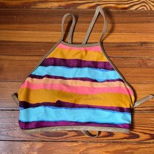 aerie high neck bikini top